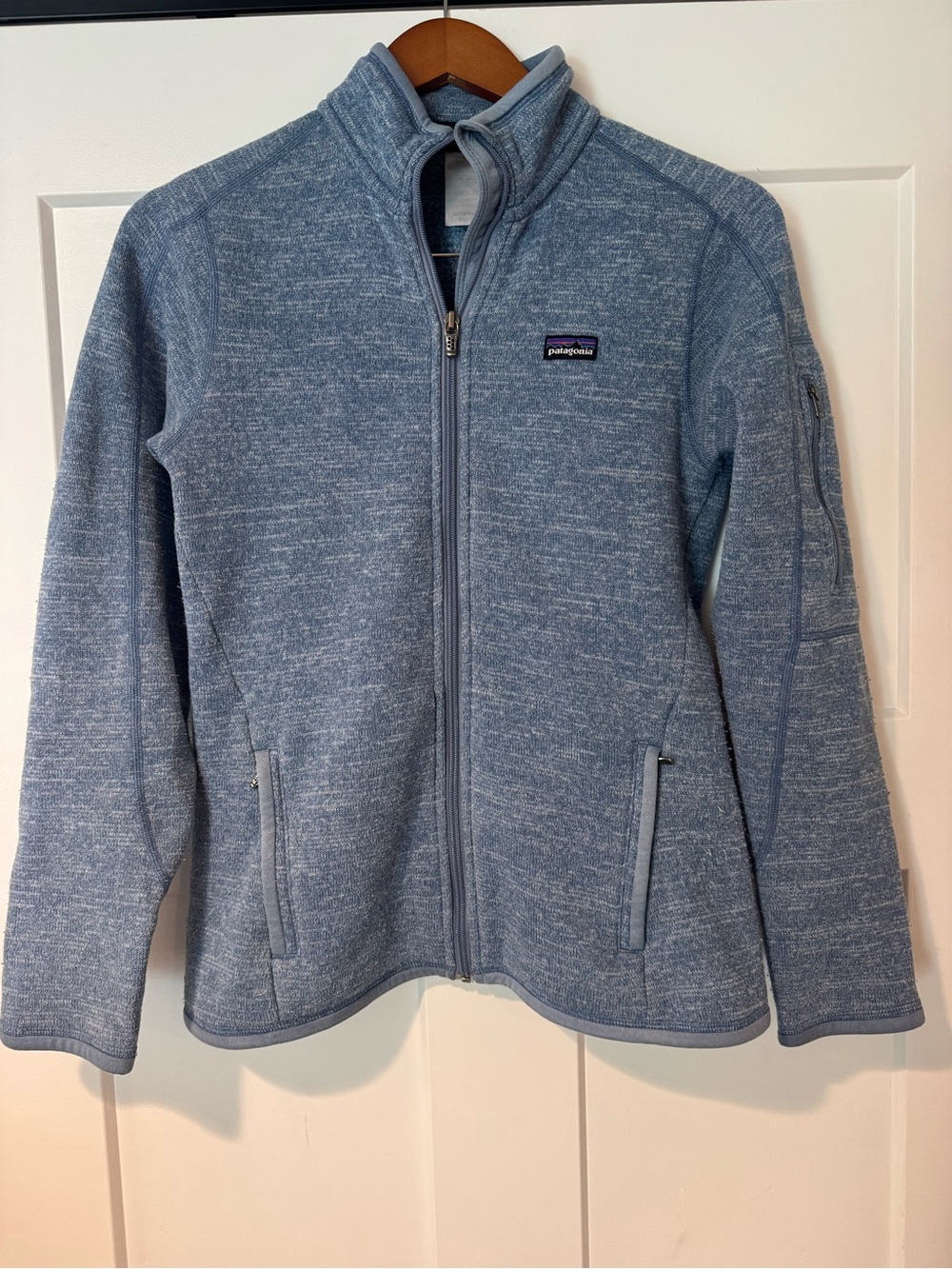 Patagonia Women's Heathered Sky Blue Full-Zip Fleece Jacket